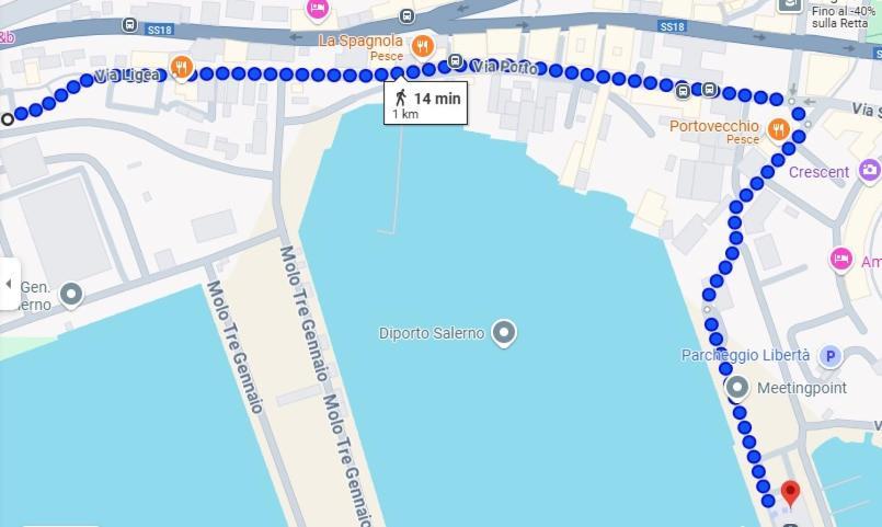 Apartmán Giu Al Porto Salerno Exteriér fotografie